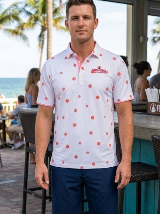 johnnie-O Other - Johnnie-O Frederick Medallion Funky Buddha Polo Shirt Performance Active Golf L